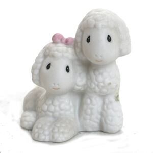 Precious Moments Two By Two Sheep Figurine No 53007 From 1992 1.75 In Tall
